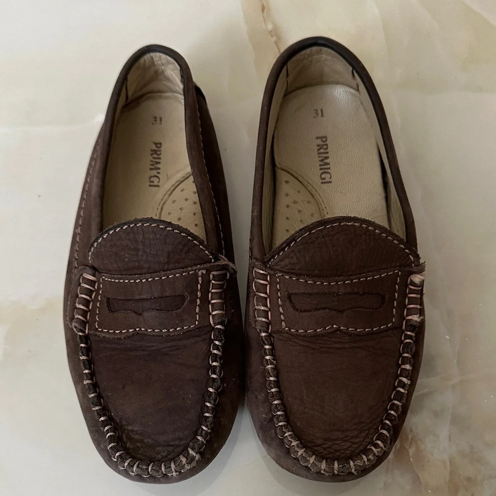 Primigi Dark Brown Suede boys Slip-On Loafers
